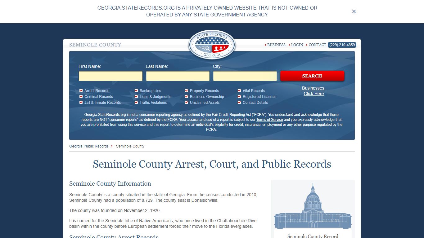 Seminole County Arrest, Court, and Public Records